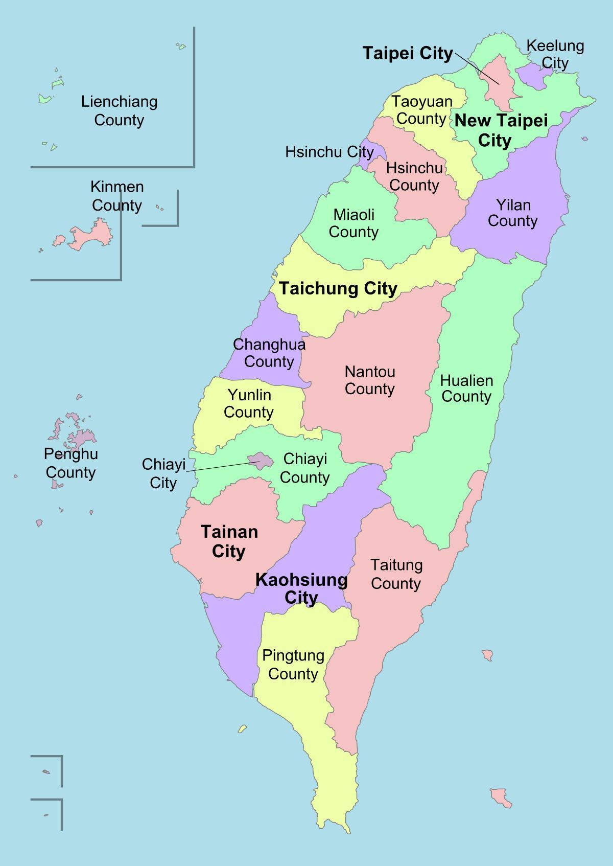 Mapa del estado de Taiwán