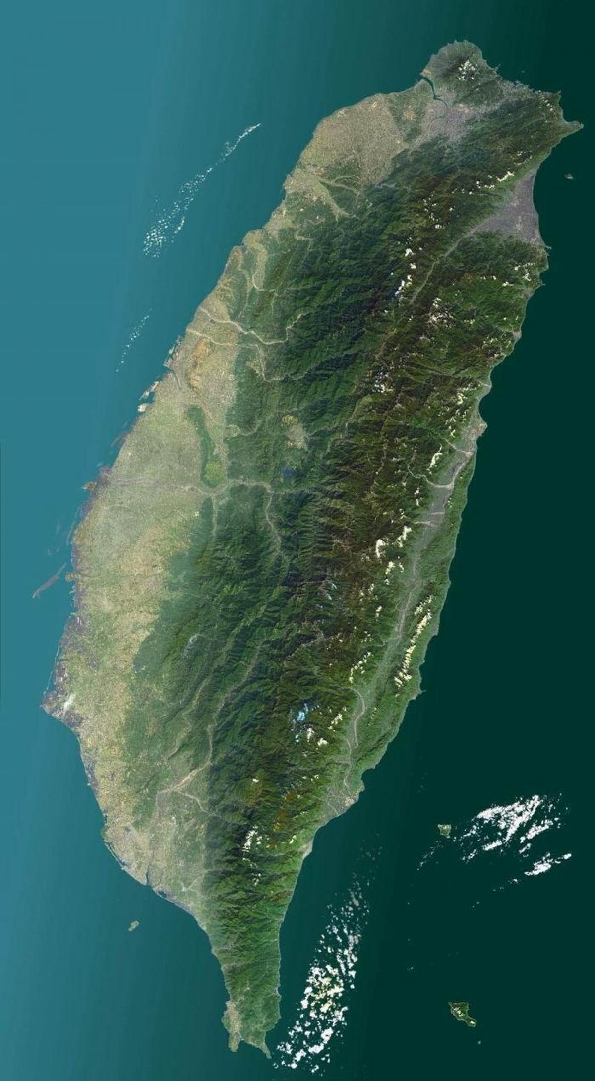 Mapa de la vista del cielo de Taiwán
